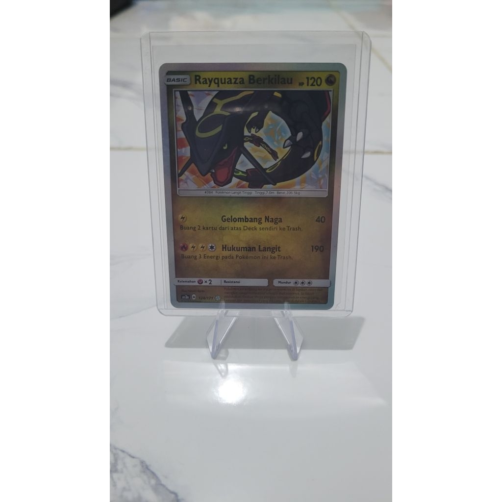 Rayquaza Berkilau AS2A 124/171 + Pokemon Promo Indomilk 1 Set