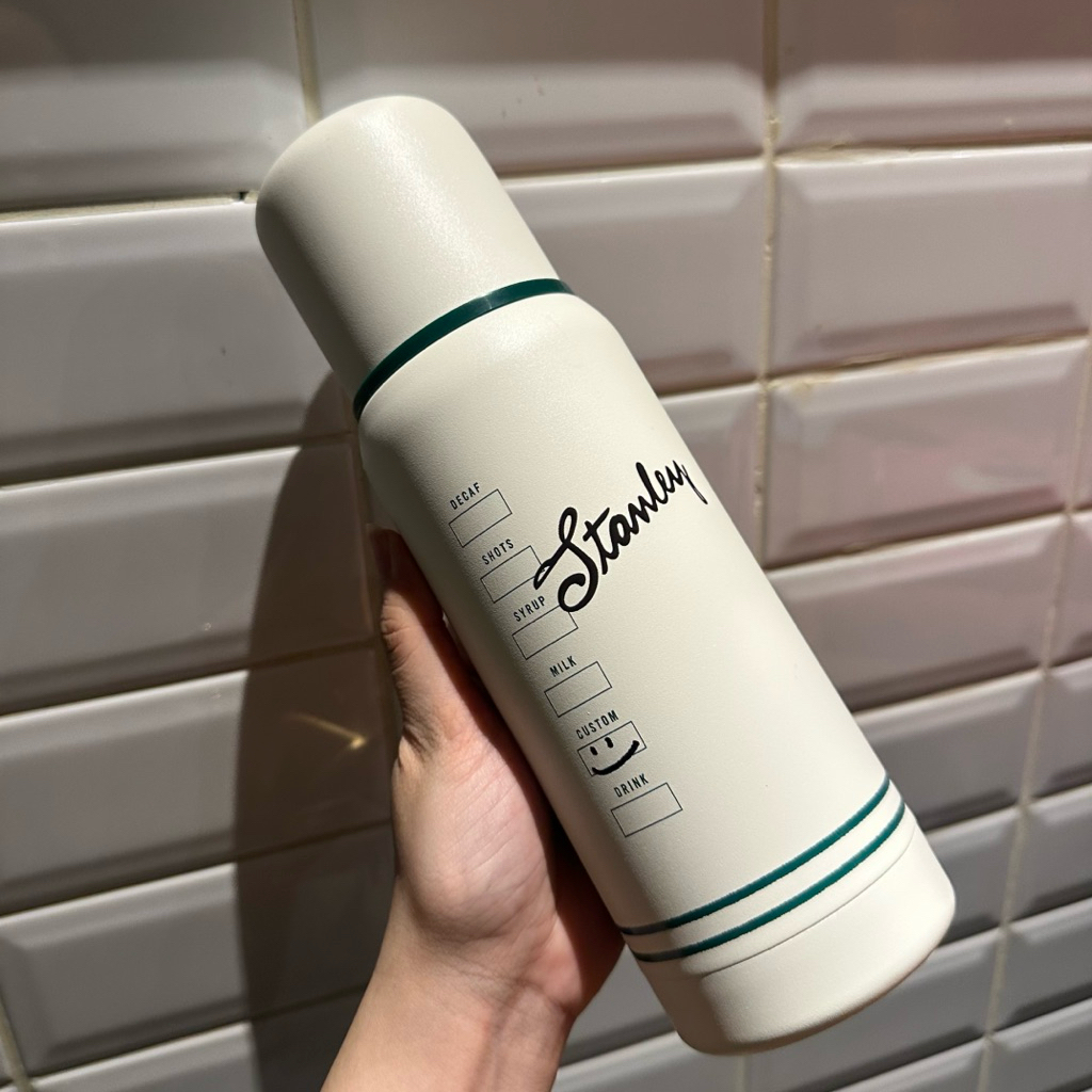 Preloved Tumbler Starbucks X STANLEY White green 2025 Edition Stainless Steel Original Starbucks