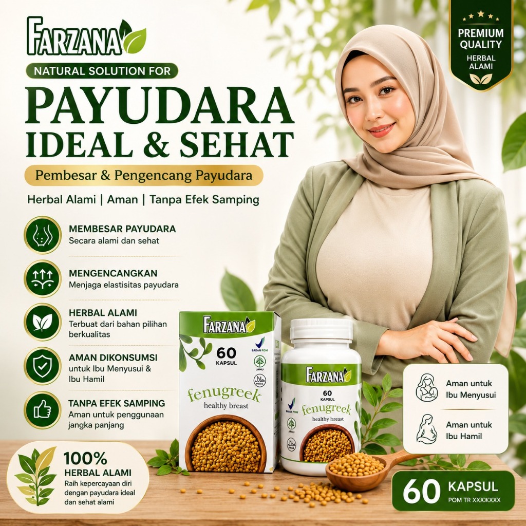 Obat Kapsul Membesarkan Mengencangkan Payudara Farzana Fenugreek Payudara Besar Kencang Terbukti Amp