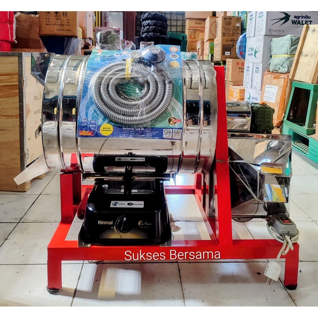 Mesin Roasting Kopi Kapasitas 5Kg + Dinamo + Kompor + Regulator LPG