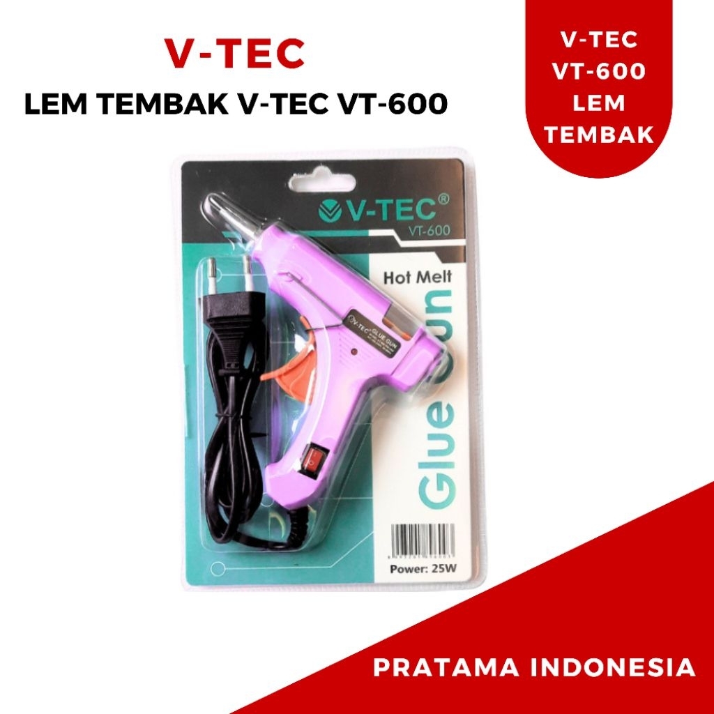 Alat Lem Tembak Pink 20 Watt dengan Saklar On-Off dan Dudukan Pistol Lem