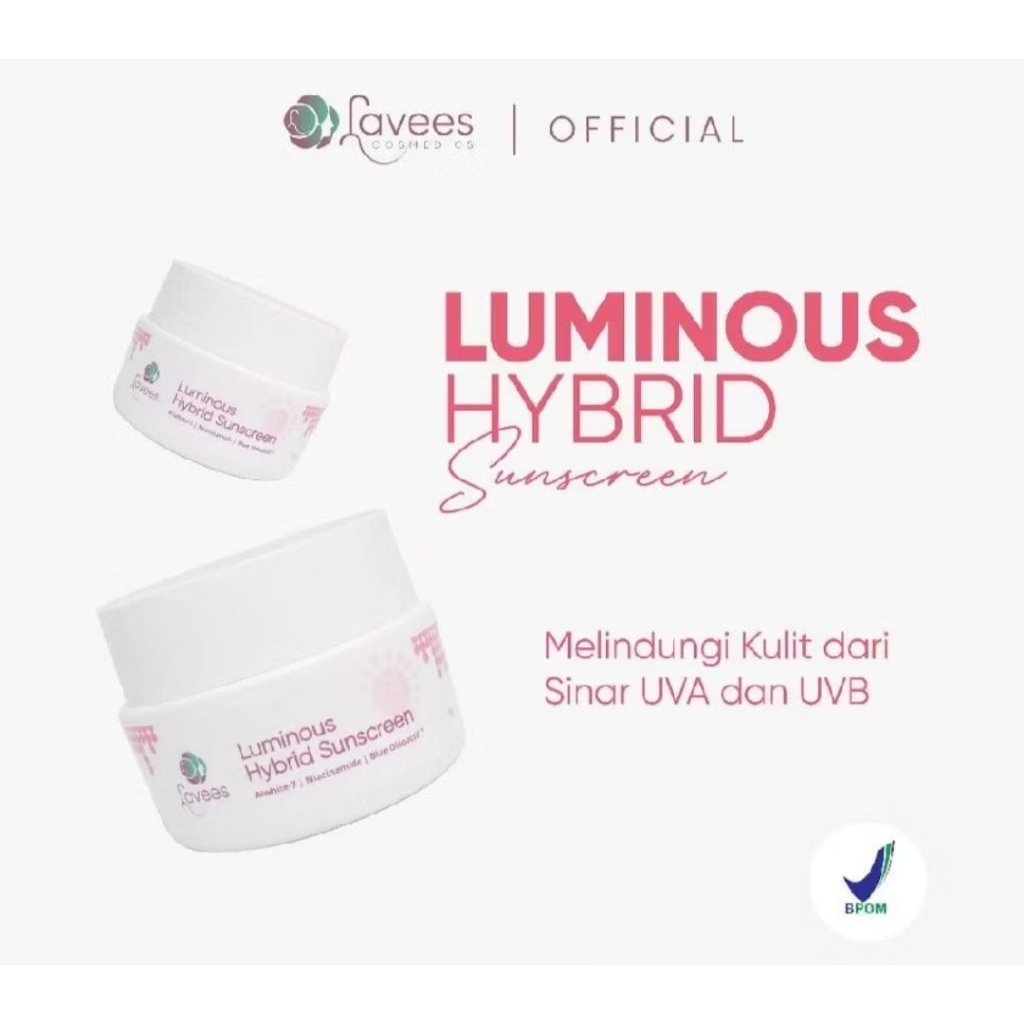 Lavees Cosmedics Luminous Physical Sunscreen kemasan 10gr