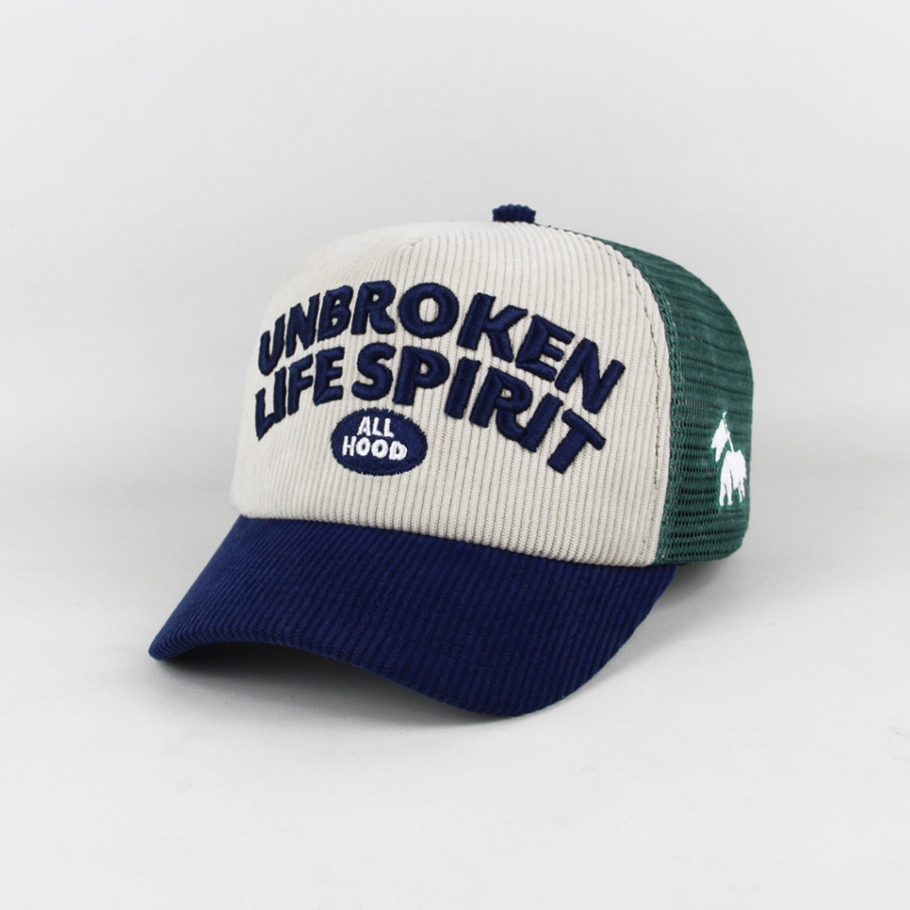 Topi Trucker Corduroy Allhood Unbroken Life Spirit