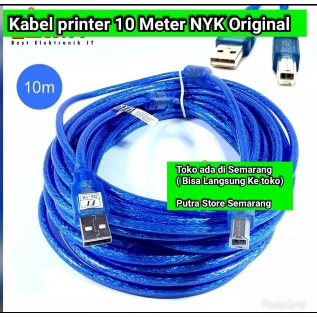 Kabel Printer 10 Meter NYK Original Usb Printer Panjang 10 Meter kabel usb printer panjang 10 meter