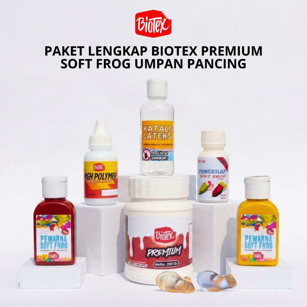 Biotex PAKET LENGKAP PEMULA BUAT SOFT FROG BIOTEX PREMIUM 290 GR - Lateks Latex Latek Bikin Sofrog K