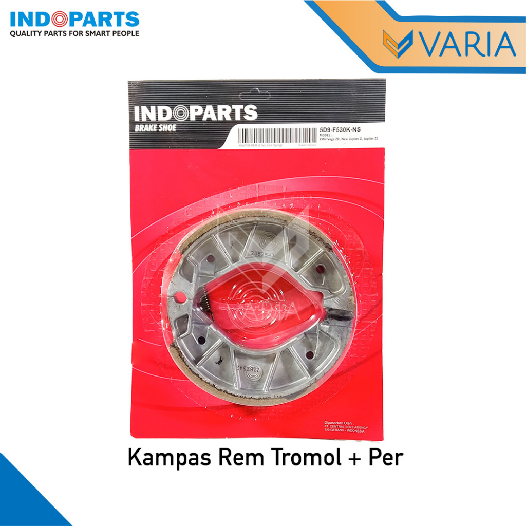 Kampas Rem Tromol Belakang 5D9-F530K-NS Indoparts Brake Shoes Yamaha Vega ZR New Jupiter Z Jupiter Z