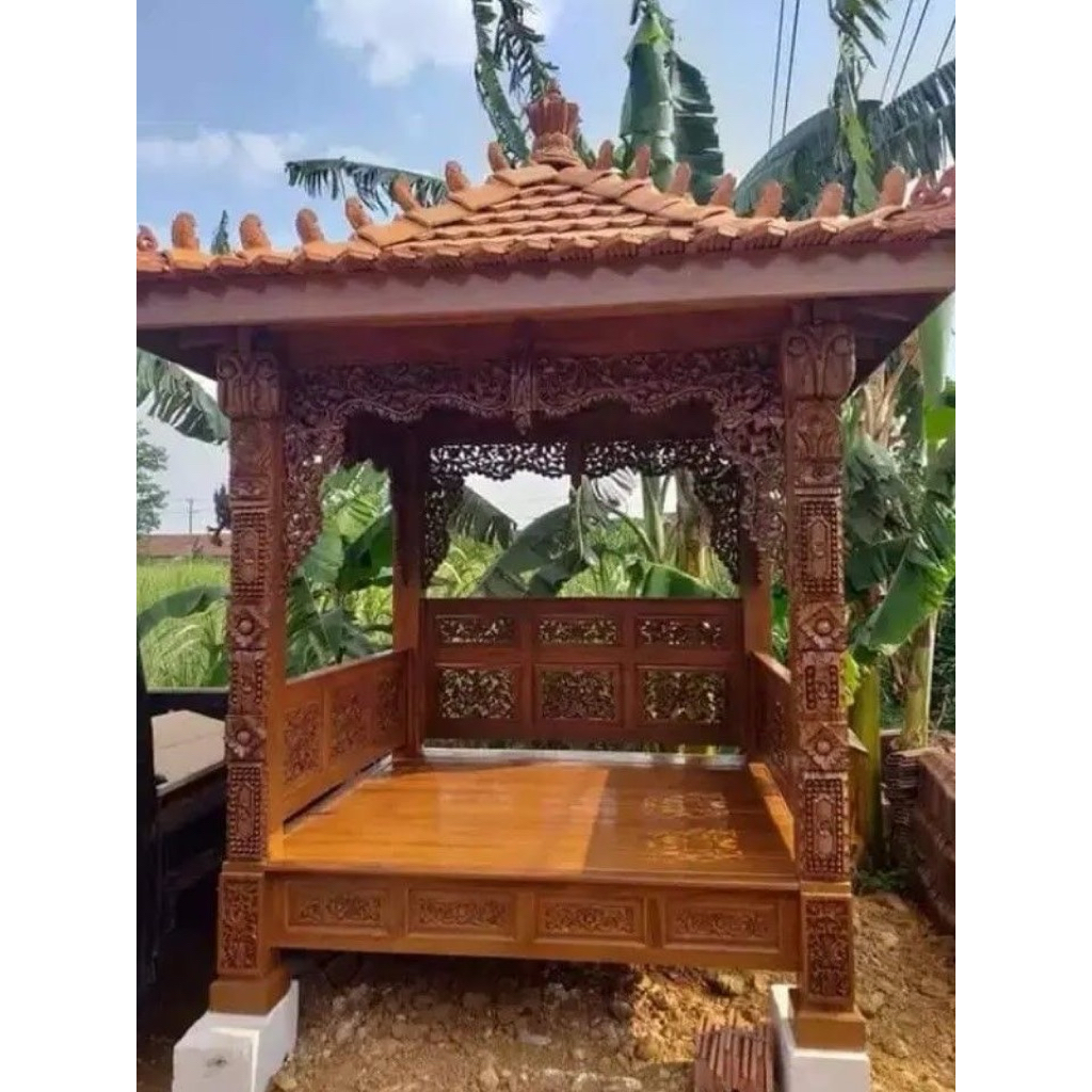 Gazebo Kayu Jati Ukir Jepara