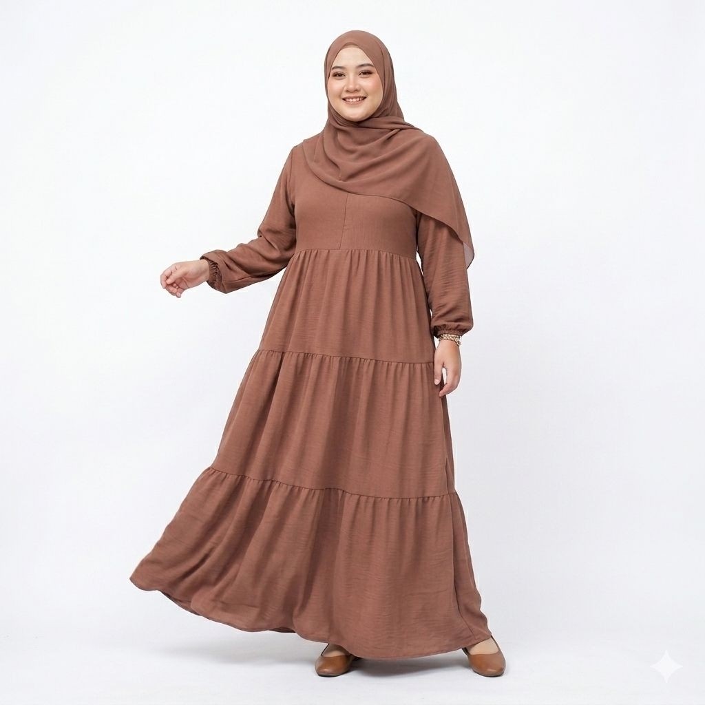 Gamis Super Jumbo Terbaru Crinkle Busana Muslim Jumbo LD 130 LD 140 LD 150