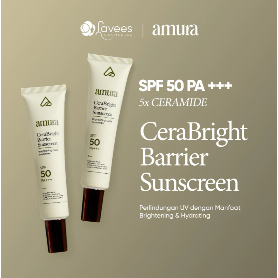 Iyaakirim- Sunblock Amura CeraBright Barrier Sunscreen SPF 50 PA+++ 30ml - by Lavees
