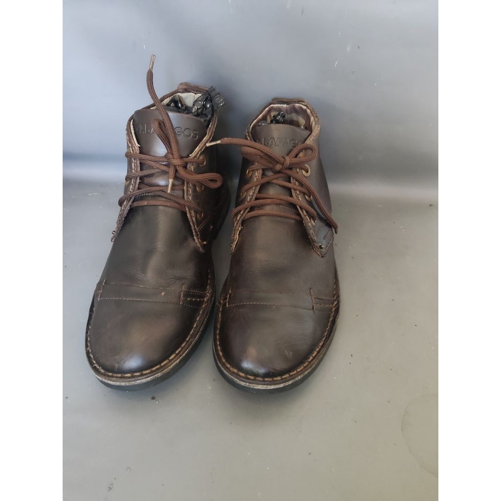 Sepatu boots 3 lubang tali G4LAPAGOS sz 44/28 kulit asli