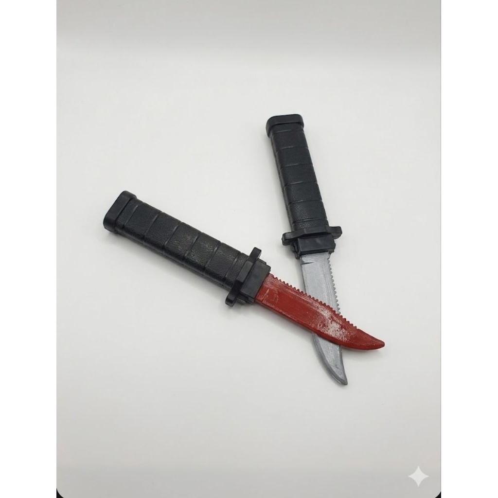 PROMO Pisau Prank Sulap retractable RAMBO Knife Aman & Realistis