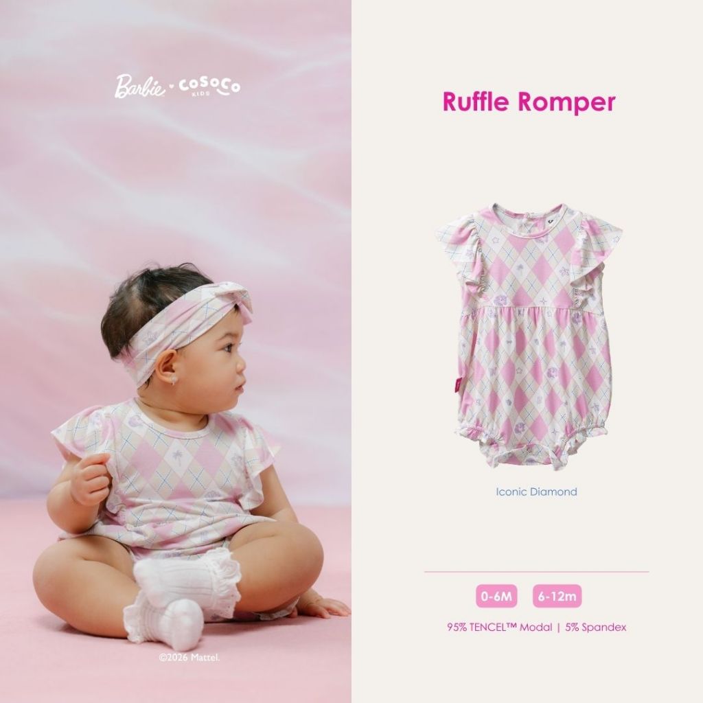 Barbie Cosoco Ruffle Romper -  TENCEL™ Set Baju Bayi