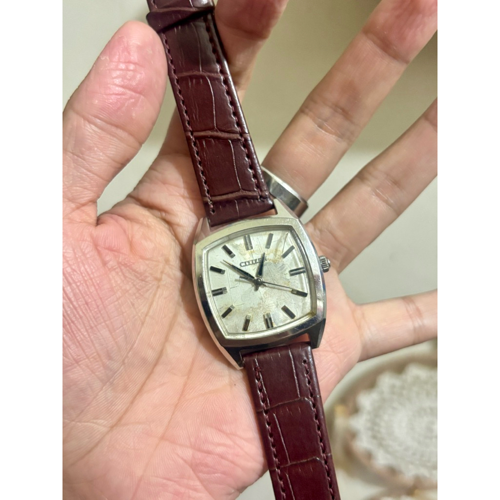 Citizen Parawater automatic vintage 1970s tank (jam tangan pria)