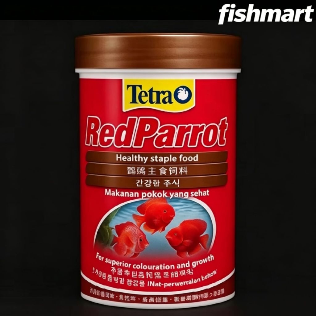 TETRA RED PARROT 110 GR - MAKANAN IKAN RED PARROT - IMPORT JERMAN - UKURAN MINI PELET