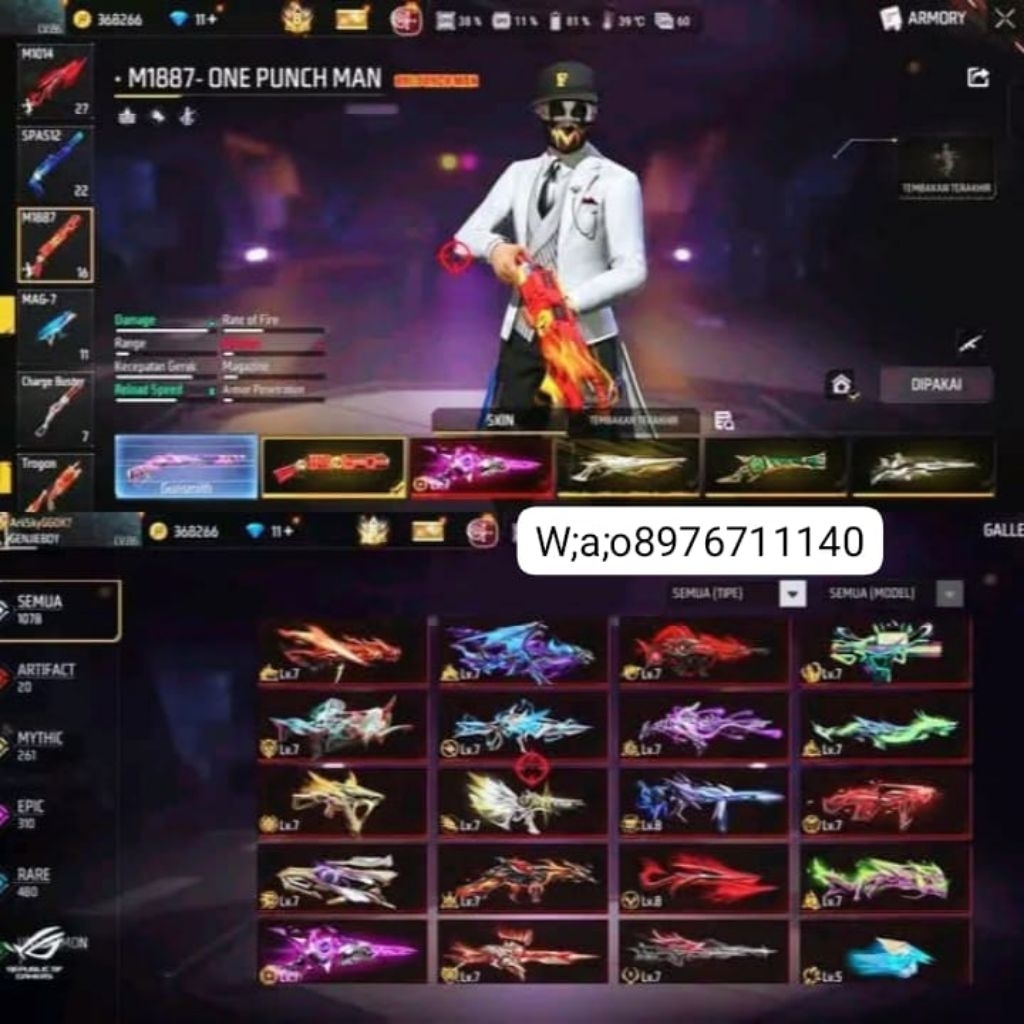 Jual murah akun ff,free fire sultan login selalu aman