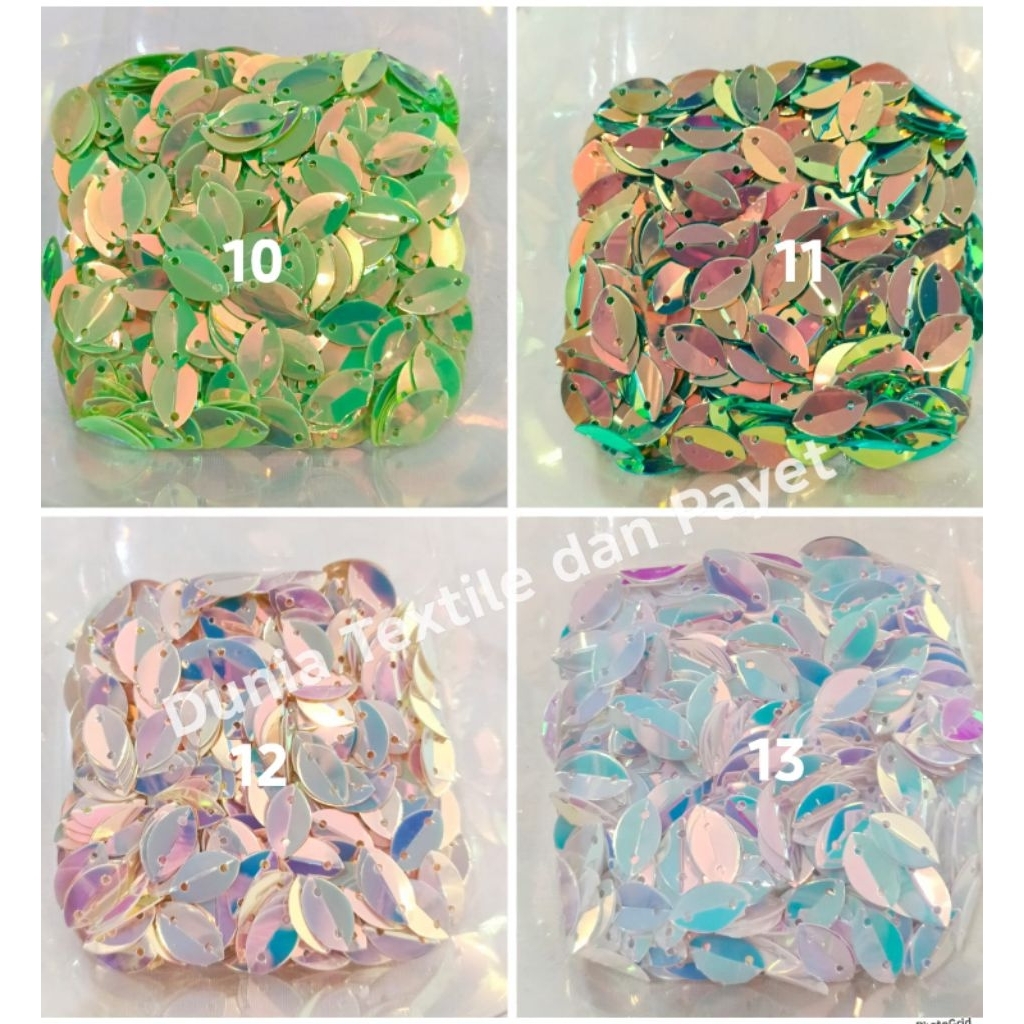 PAYET PIRING DAUN / SEQUIN / HARGA PER 5 GRAM