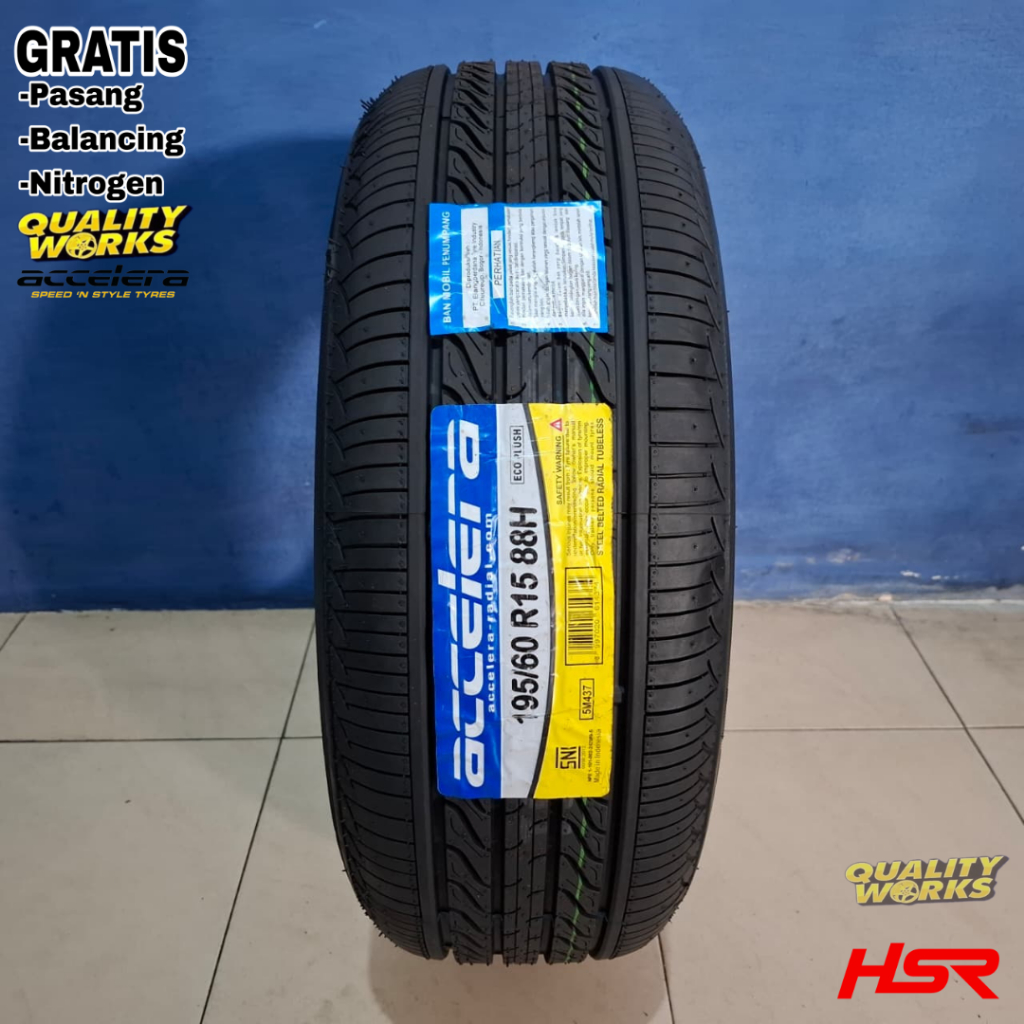 BAN MOBIL 195 60 R15 ACCELERA ECO PLUSH BAN RING 15 UKURAN 195/60 R15 TUBLES