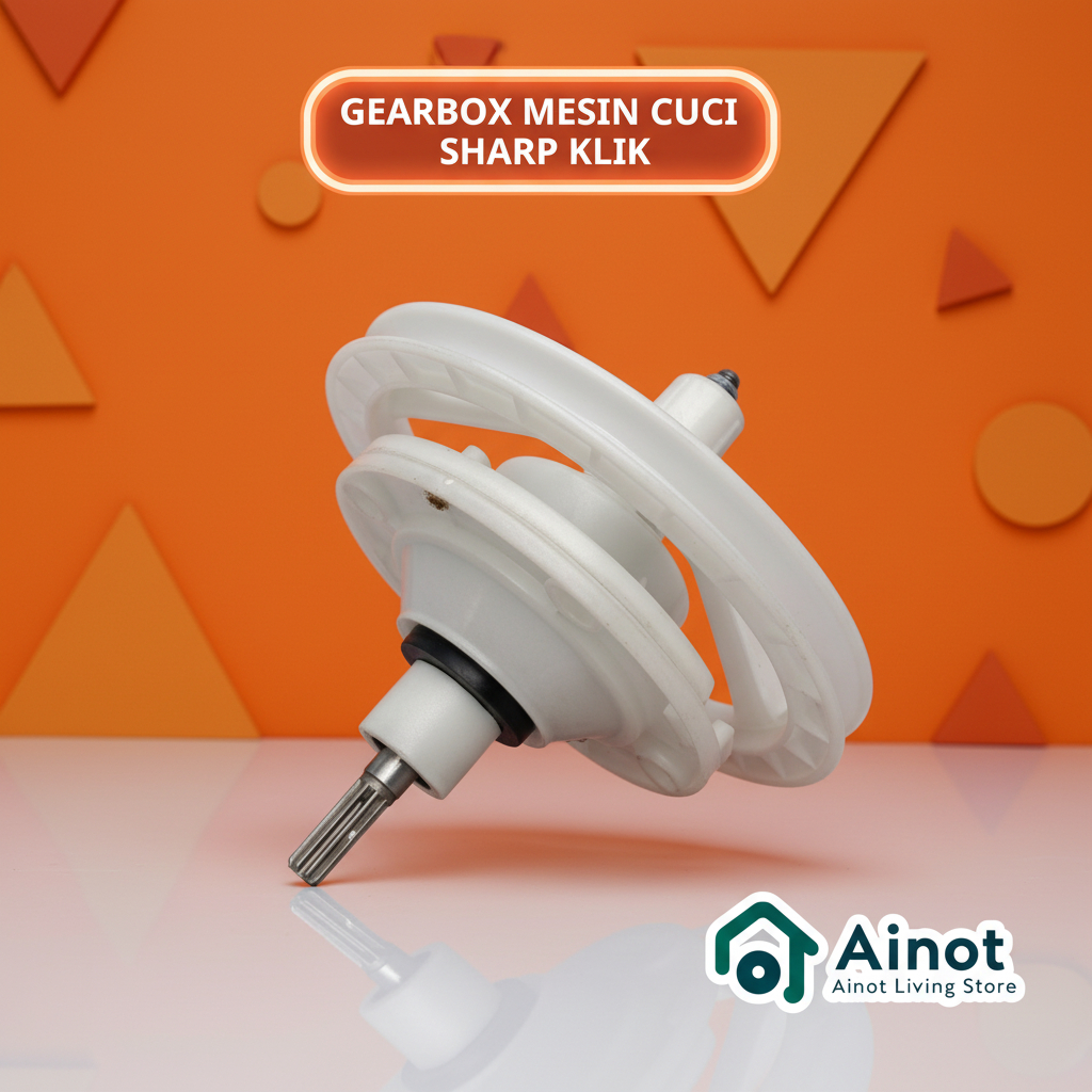[ALS] Gearbox Mesin Cuci Sharp Gigi 10 dengan Pully Besar as gearbox mesin cuci - Gearbox Sharp gigi