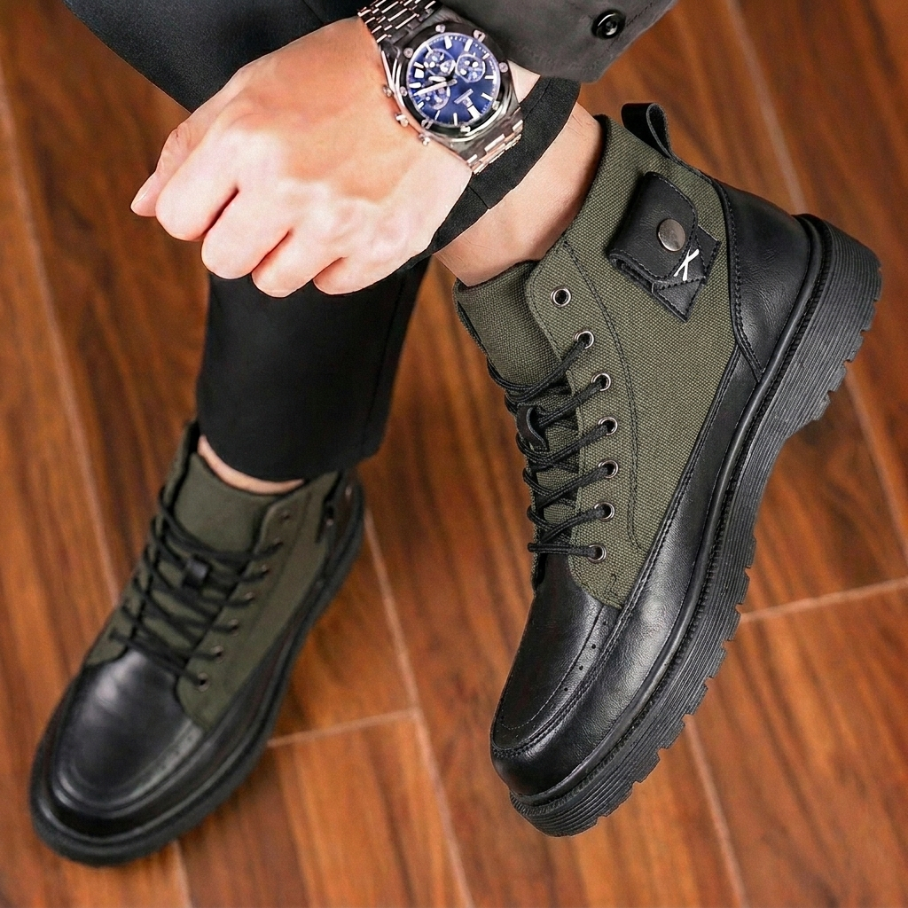 Sepatu Boots Pantofel Safety Docmart Pria