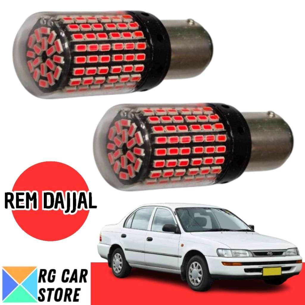 Lampu Rem Great Corolla LED Merah 144 Titik 2 Kaki Putar PnP Toyota Corolla Great