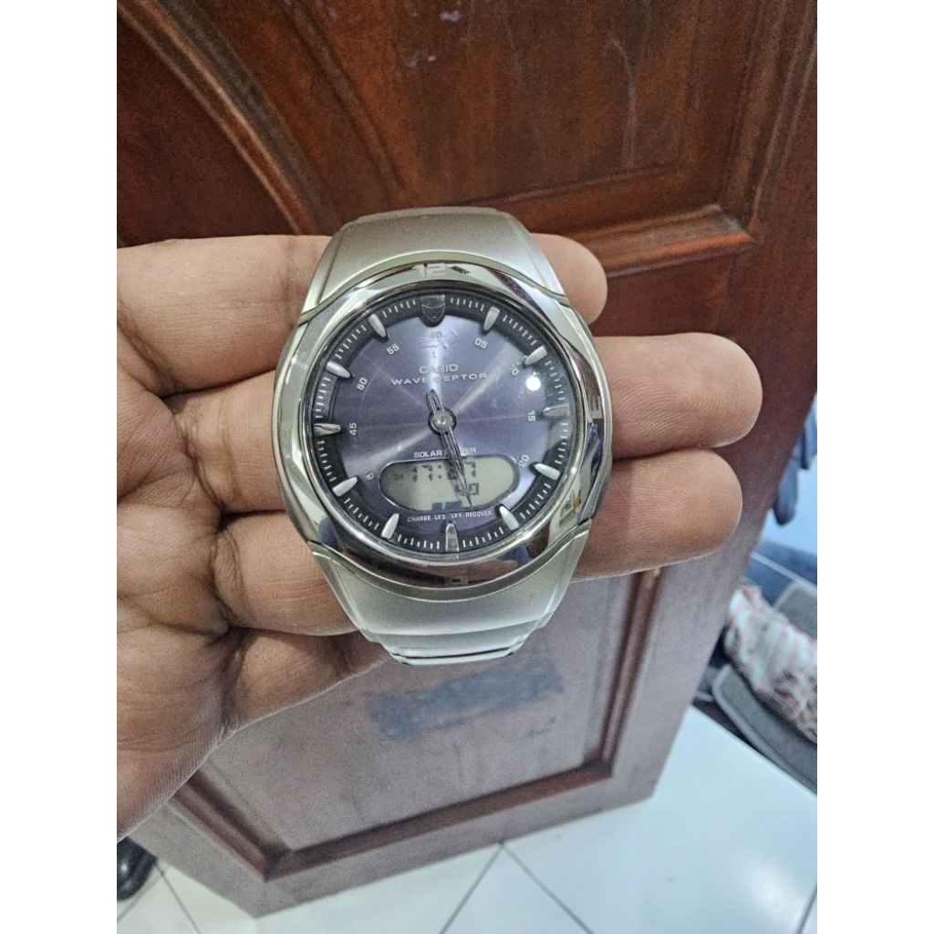Jam tangan Casio analog digital rantai full mulus