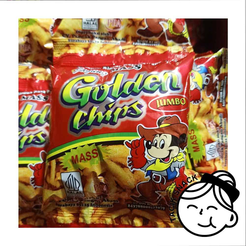 Potato Chip GOLDEN CHIP Jumbo Jajan Jadul Gurih Asin