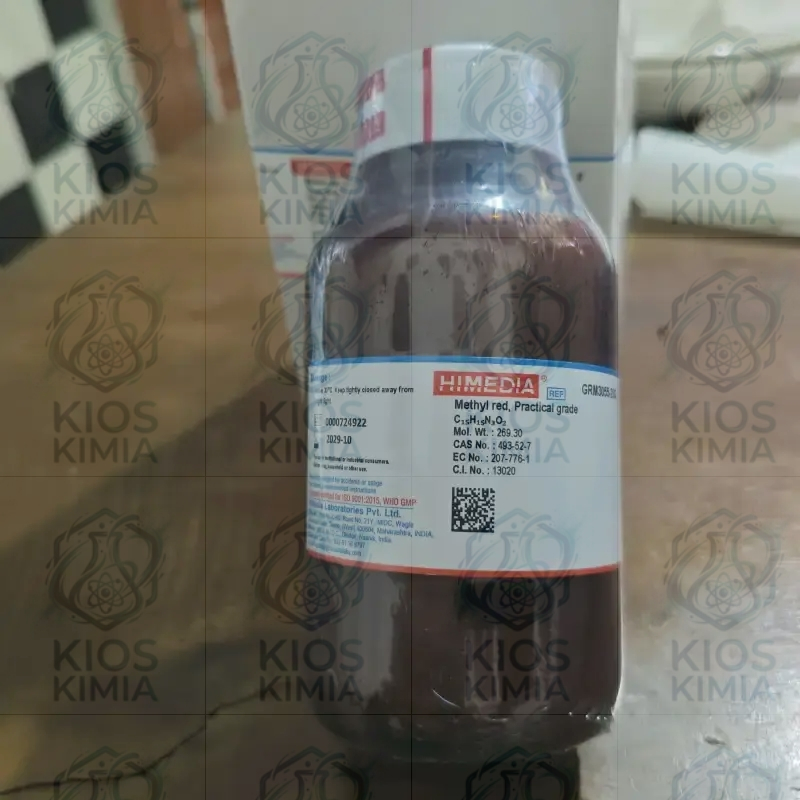 Bahan Laboratorium Metil Red Indicator  - Methyl Merah Indicator AR  Kemasan 25 gram