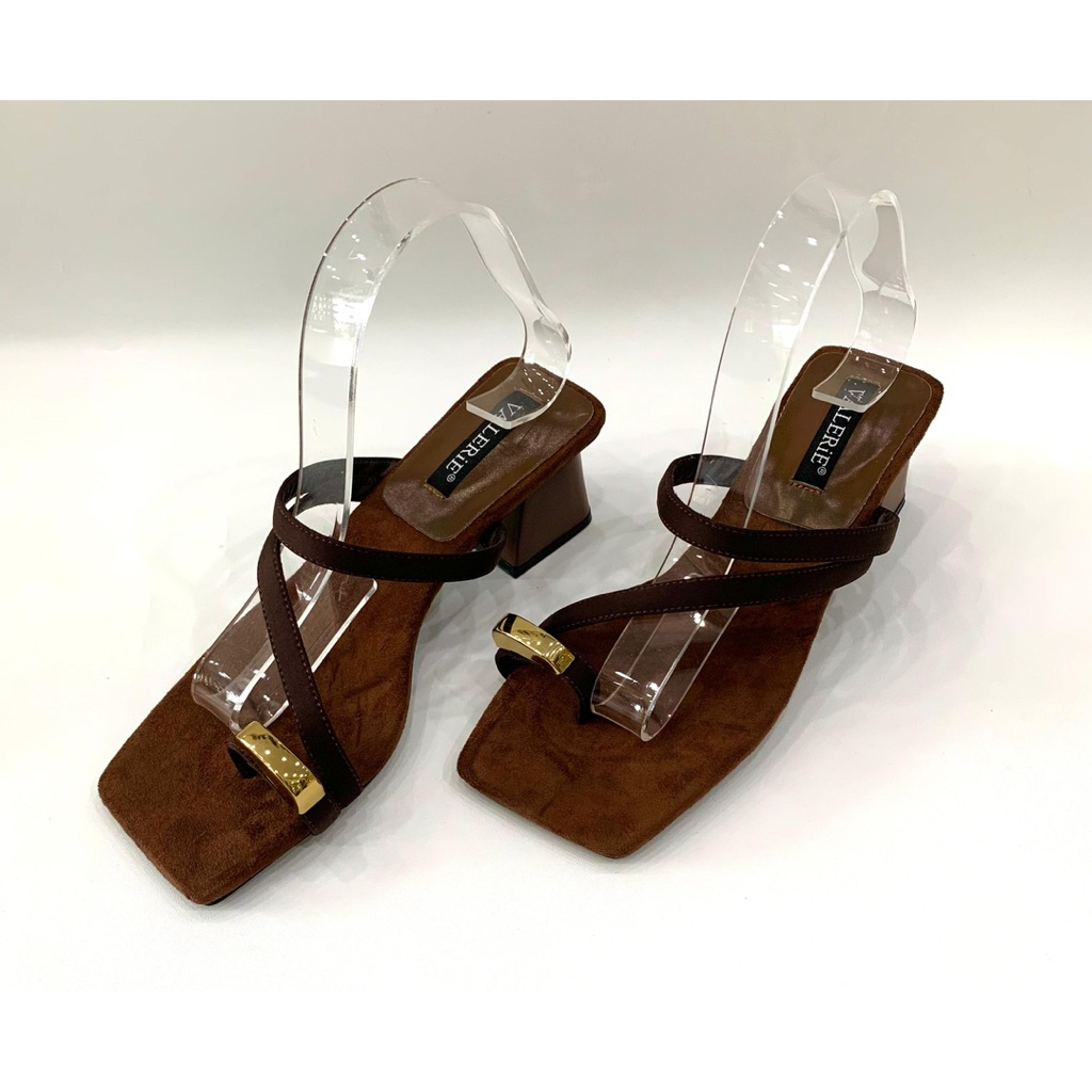 Allure Valerie V511-57 Slingback Block Heels Sandal Wanita 5cm Mewah Kualitas Import Premium