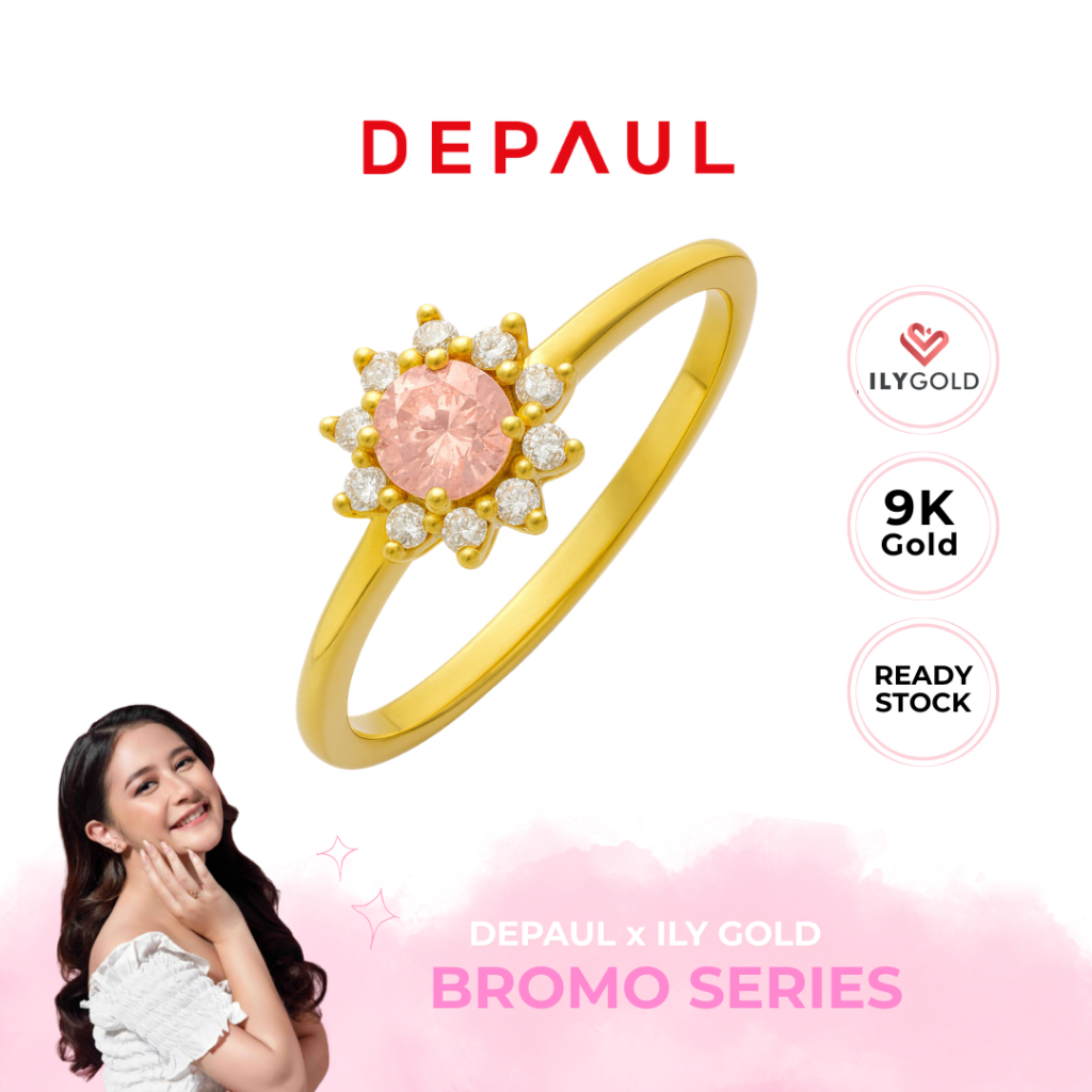 [DEPAUL x ILY GOLD] Cincin Emas 9K - Bromo Series (Koleksi Perhiasan Gold Fashion DEPAUL Jewellery)