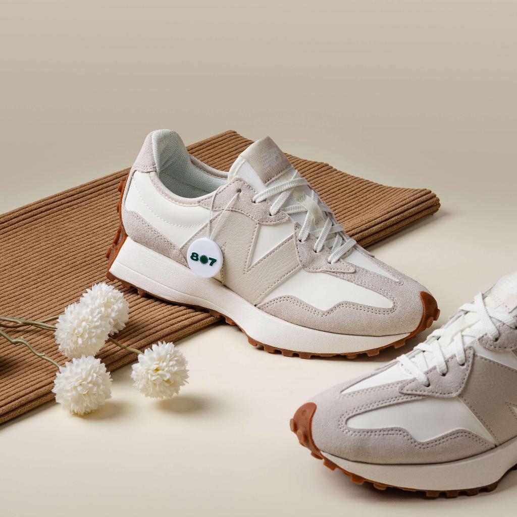 New Balance 327 Beige White Gum Pink Women