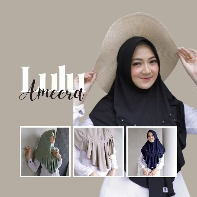 Hijab Lulu Bergo - Jilbab Bergo Jersey - Hijab Jersey Lulu Ameera