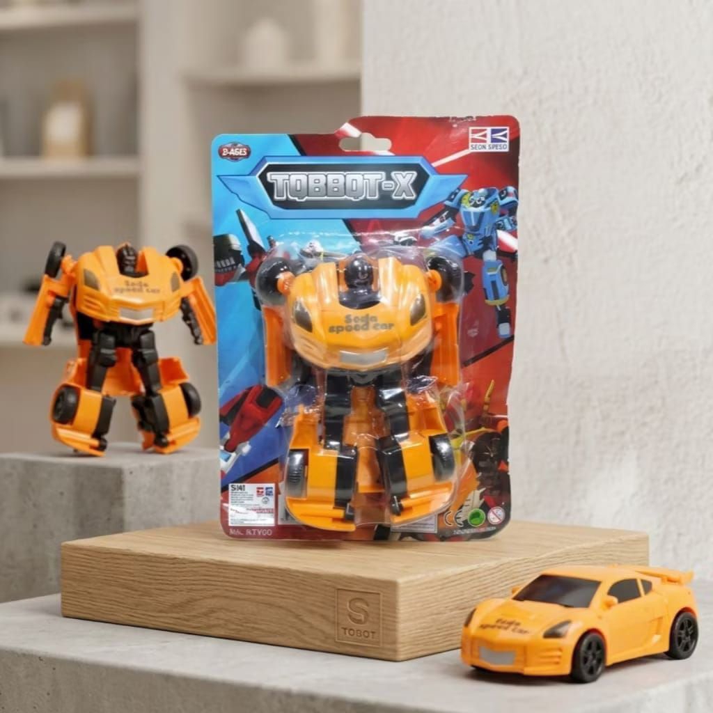 Mainan Anak Robot Transform Bisa Berubah Jadi Mobil Dan Robot Manual HKR