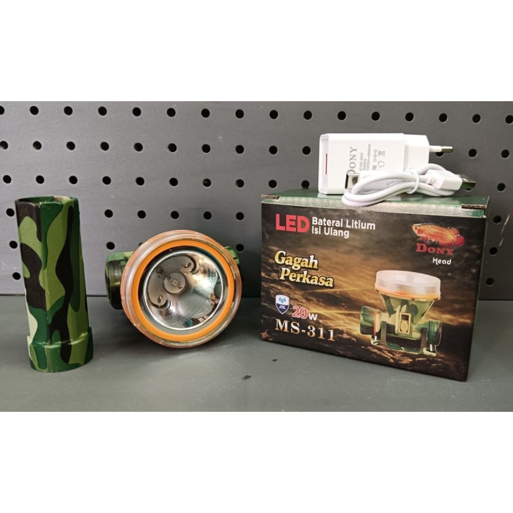 Senter Kepala LED DONY MS-311 20 WATT " GAGAH PERKASA" ANTI AIR