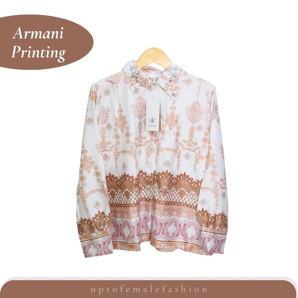 Atasan Armani Printing Uptofemalefashion