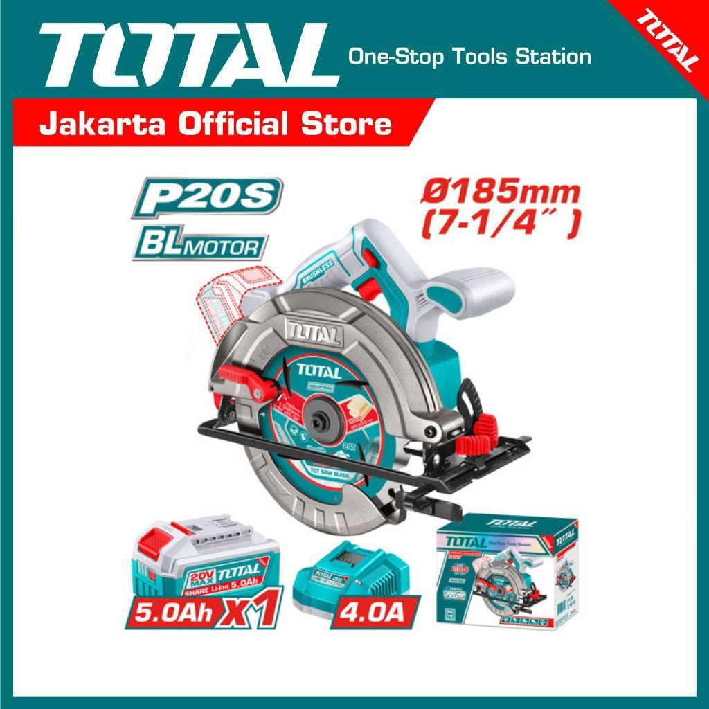 TOTAL Cordless Circular Saw - Gergaji Putar TSLI18513