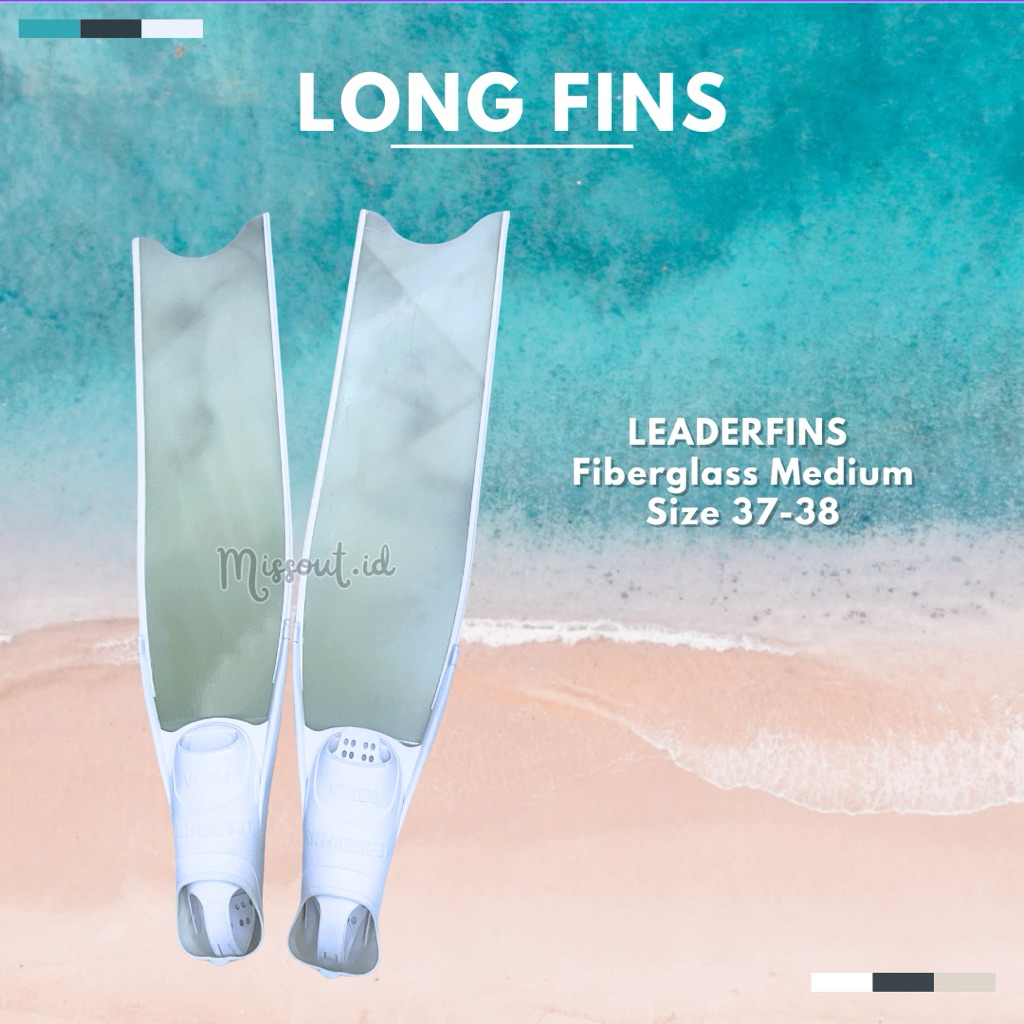 SEWA LONG FINS Leaderfins Fiberglass Medium size 37-38