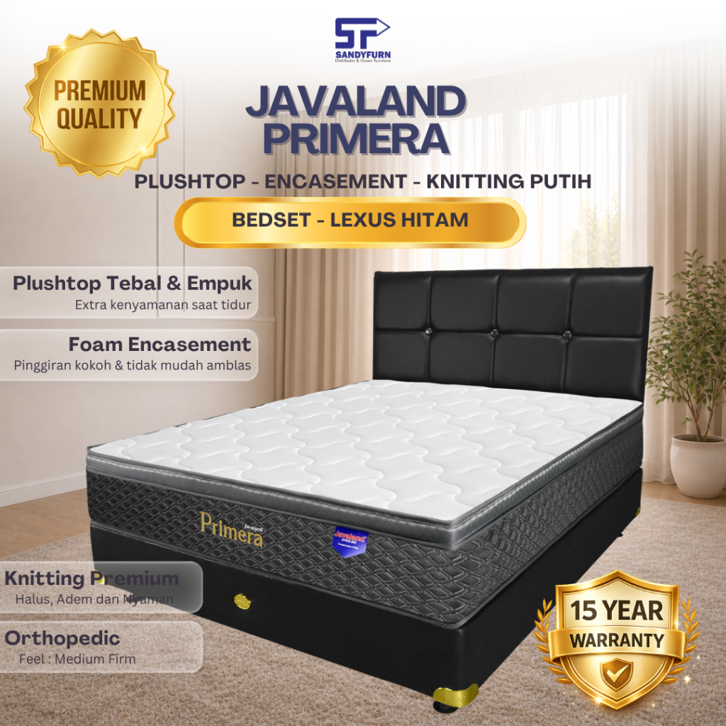 Javaland Primera Plushtop Springbed – Kasur Empuk Garansi