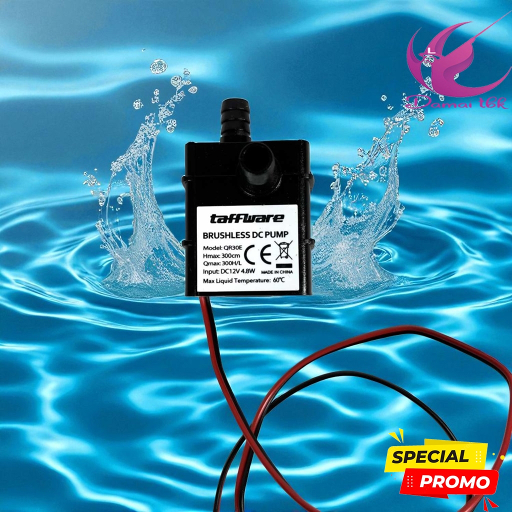 Taffware Pompa Air Celup Aquarium 12volt QR30E