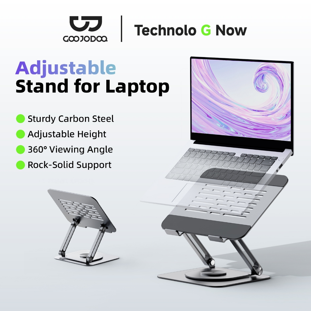 Laptop Stand 360° Rotatable Bisa Dilipat Notebook Tablet Holder Liftable Portable Fold Holder For 10