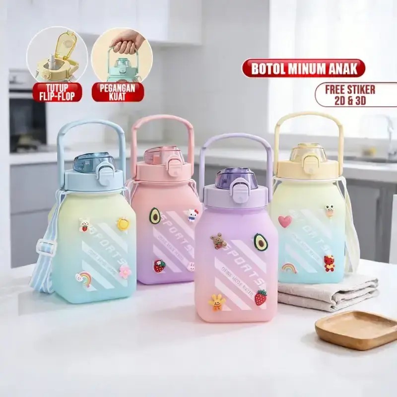 Semesta~ TUMBLER Stiker Botol Minum Sport Healthy 1,5 - 2 LITER Untuk Olahraga dan Kesehatan Travel 