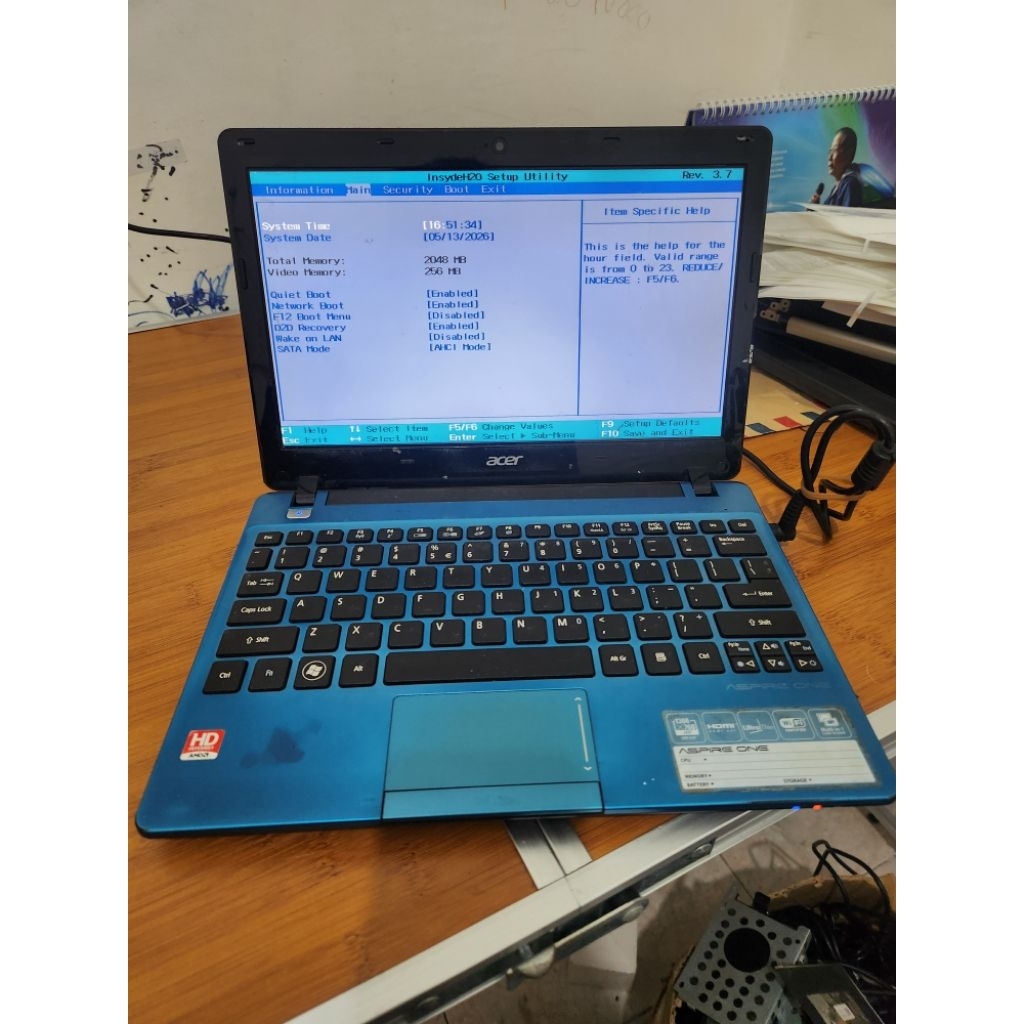 notebook Acer aspire one 725