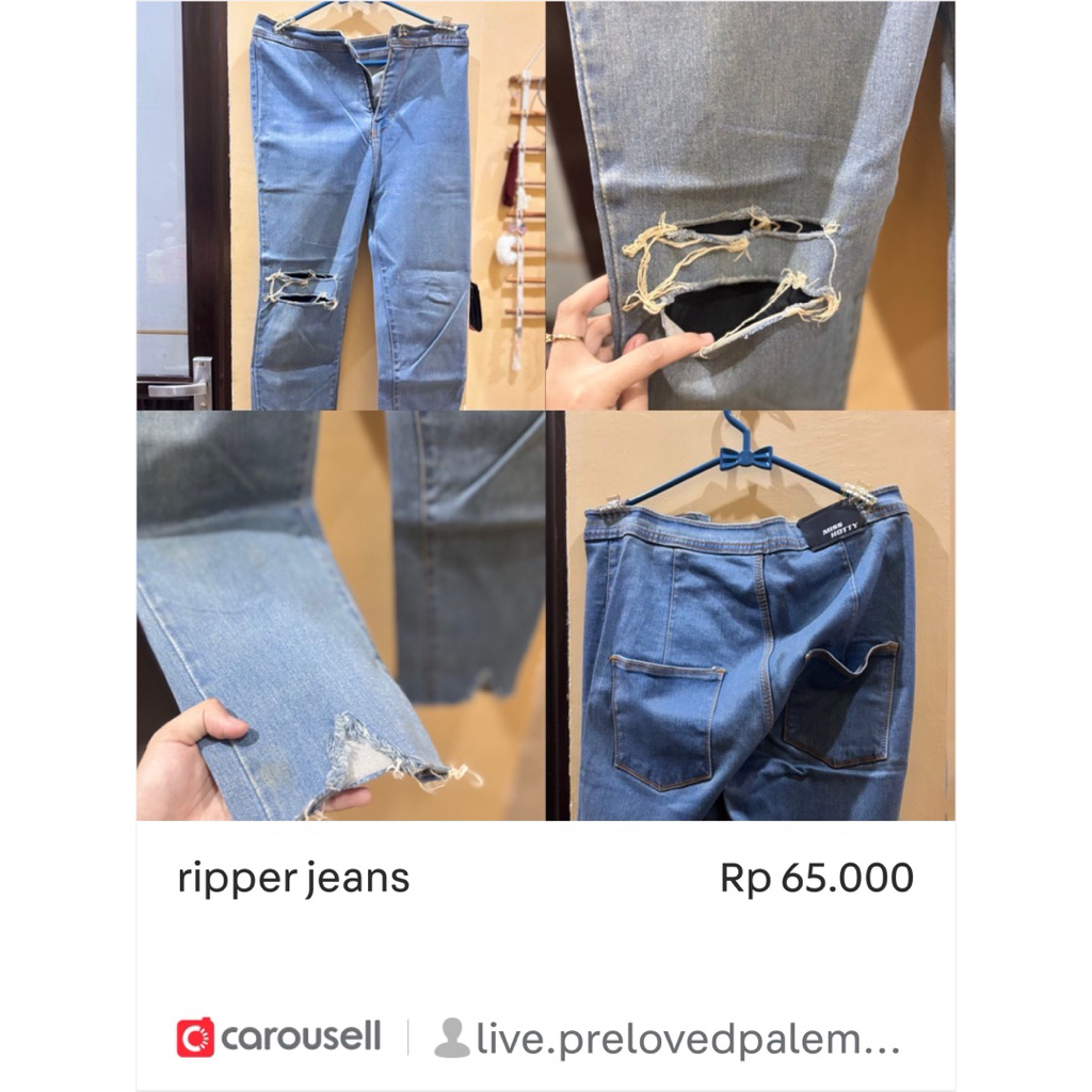 preloved ripped jeans