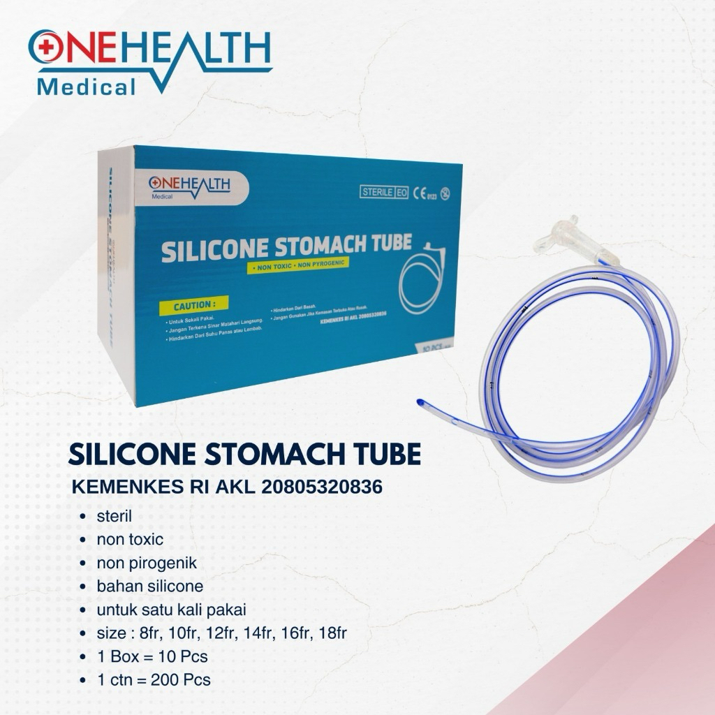 Selang Makan Silicon 8,10,12,14,16,18 / Ngt Silikon Onehealth Stomachtube
