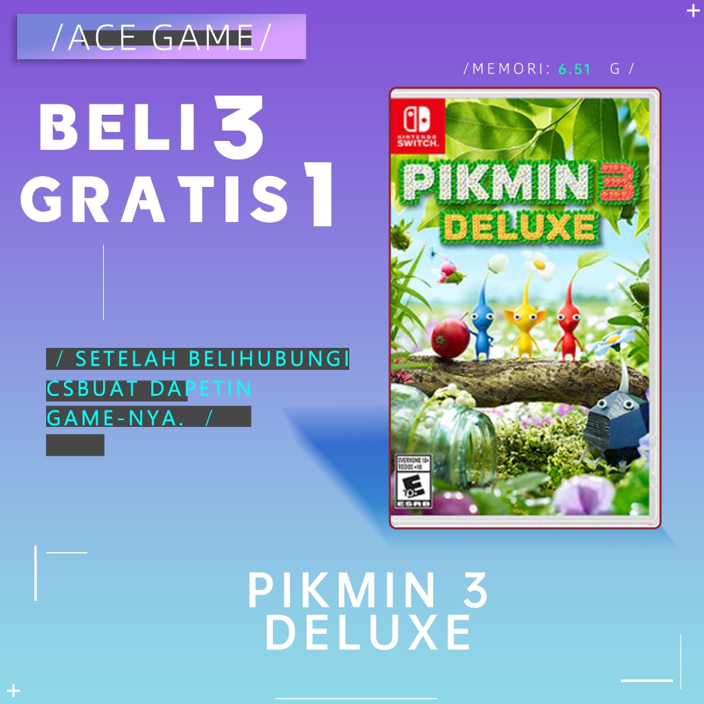 Switch Game Pikmin 3 Deluxe Nintendo Switch Digital Game BELI 3 GRATIS 1