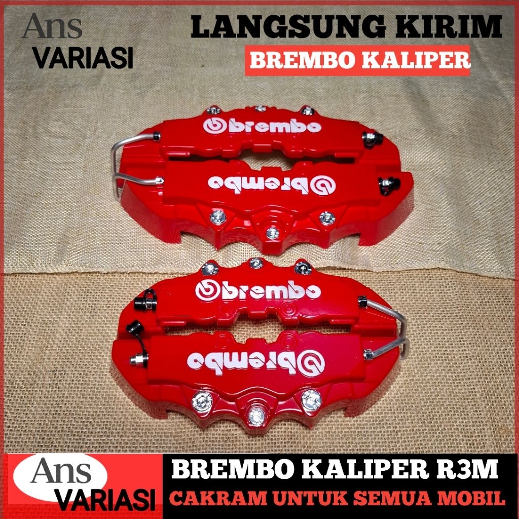 BREMBO KALIPER R3M MERAH UNTUK SEMUA MOBIL KALIPER R3M CAKRAM UNIVERSAL