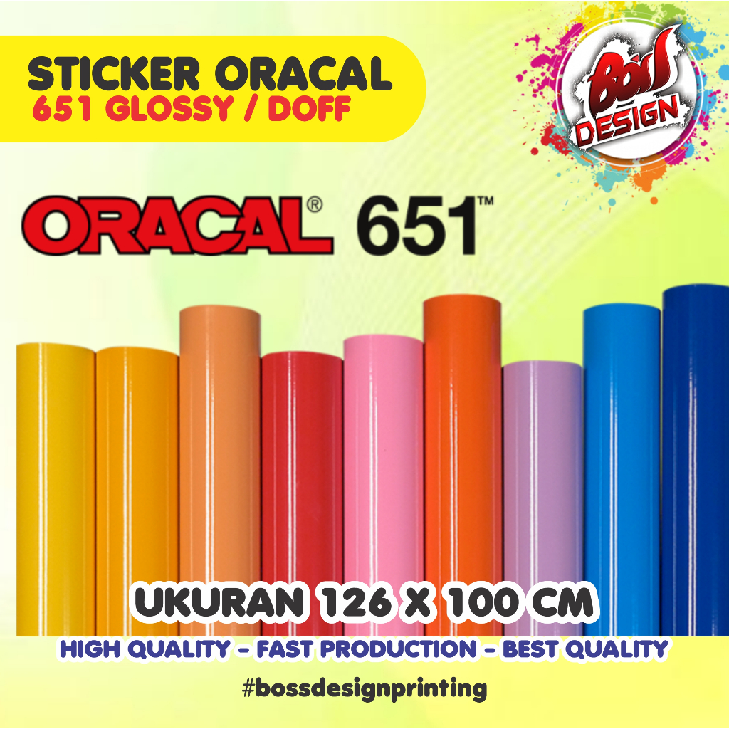 Oracal Stiker 651 Skotlet Warna Glossy Doff Matte 1 Meter