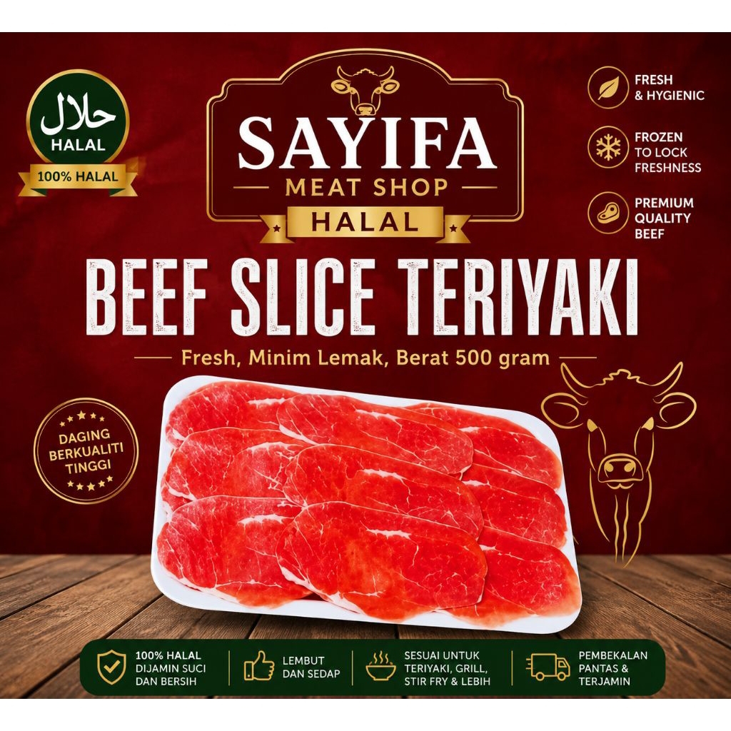 Daging Sapi Slice 500gram - Daging Premium Teriyaki