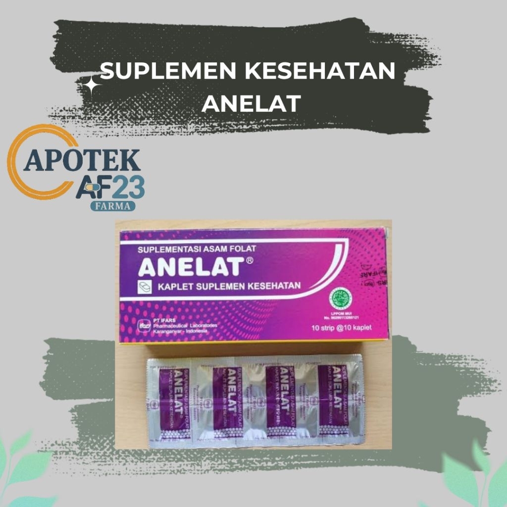 Anelat  Tablet - Suplemen Asam Folat untuk Kehamilan dan Laktasi
