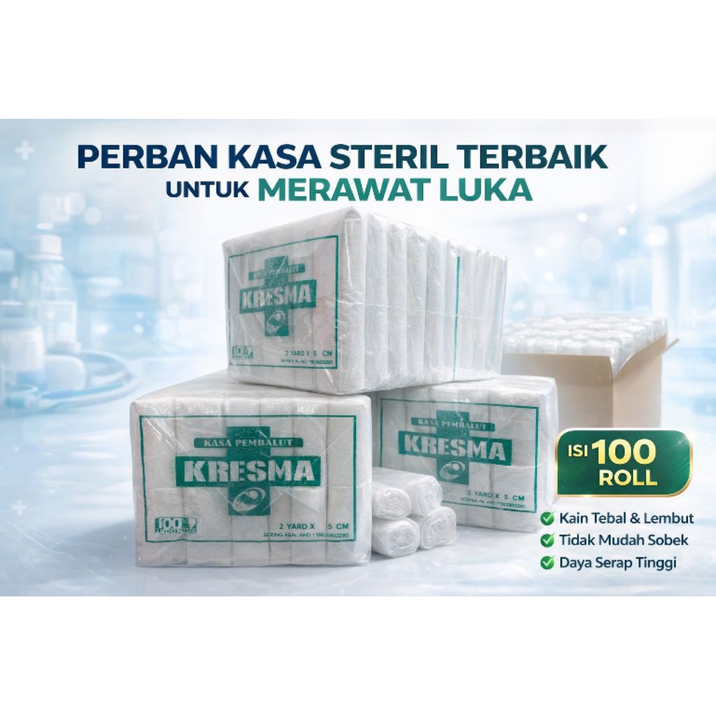 Kasa gulung perban 5cm/Perban gulung 5cm/Perban 5cm/Kasa 5cm