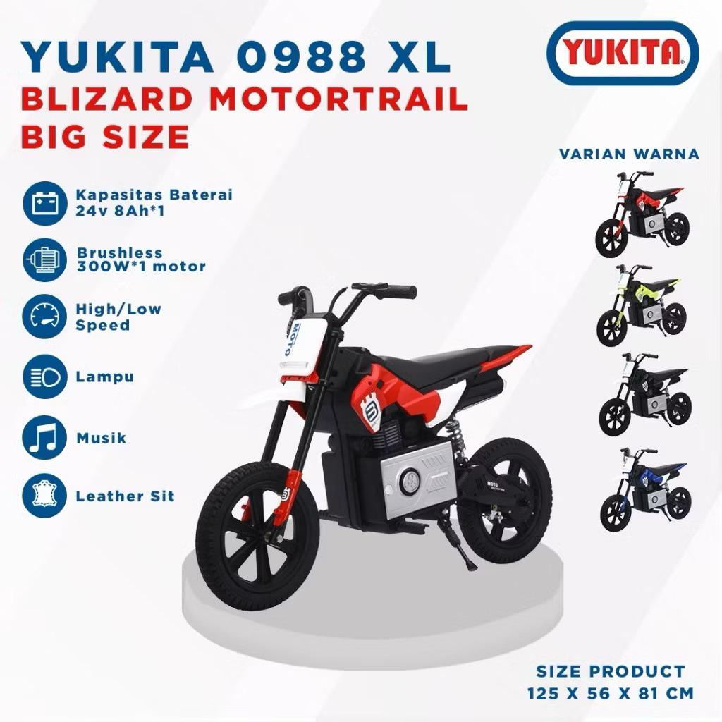 motor trail listrik anak